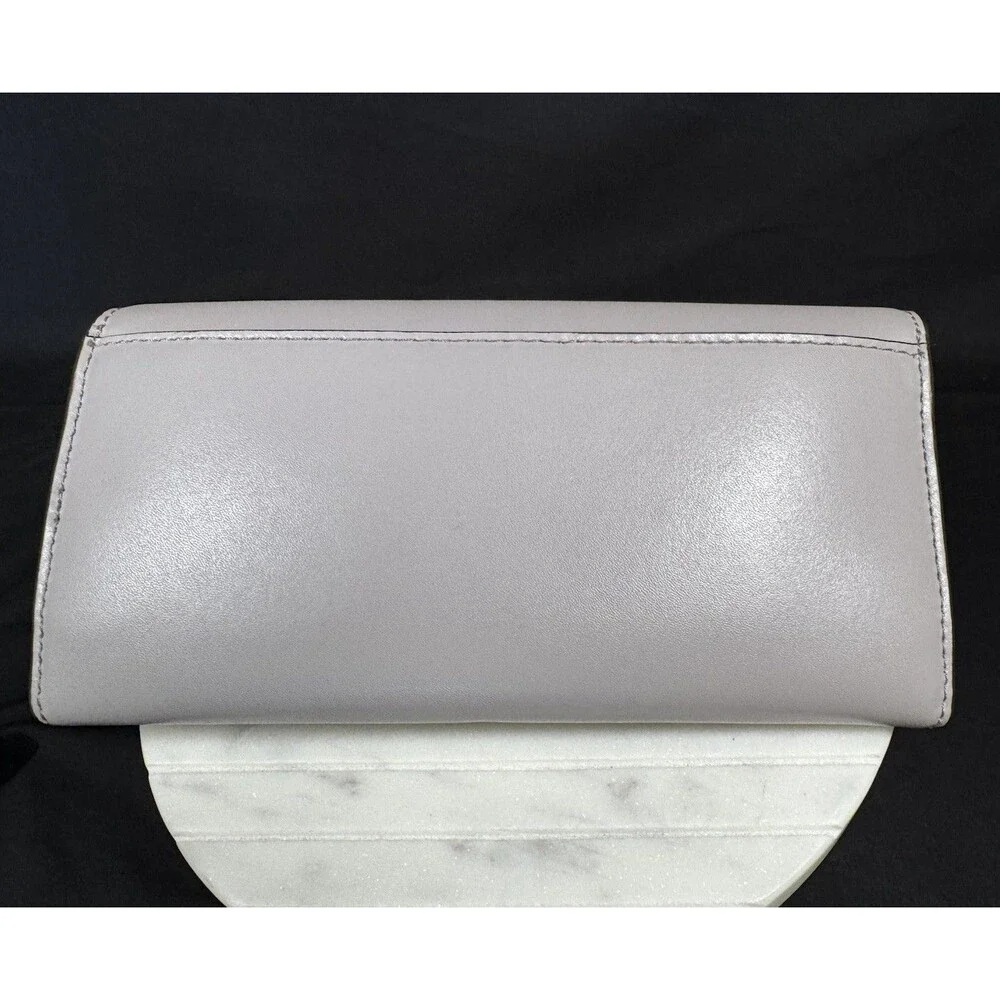 Michael Michael Kors Mott Large Carryall Smooth Leather Wallet Pearl Grey